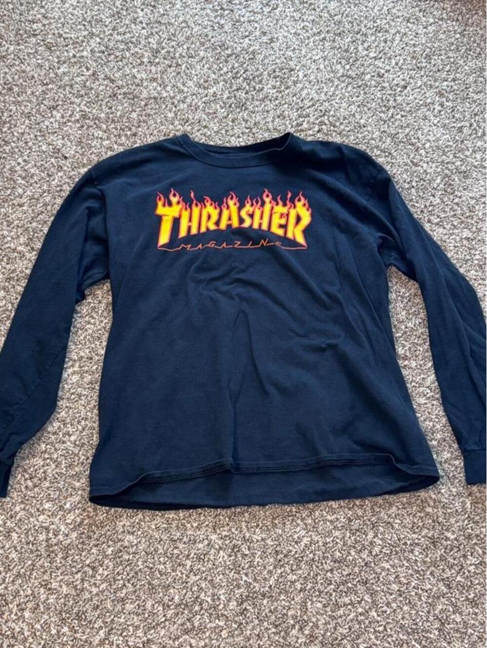 🔥 Thrasher Flame Logo Long Sleeve Tee 🔥